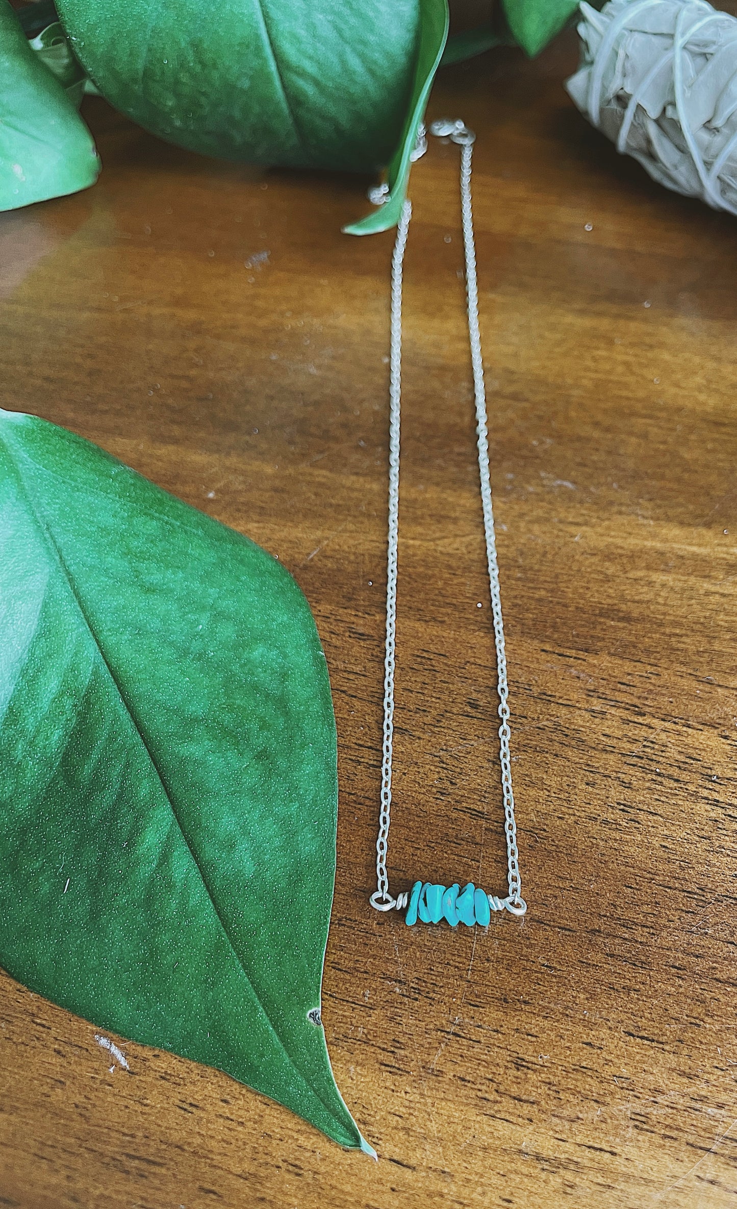 Turquoise Chip Necklace