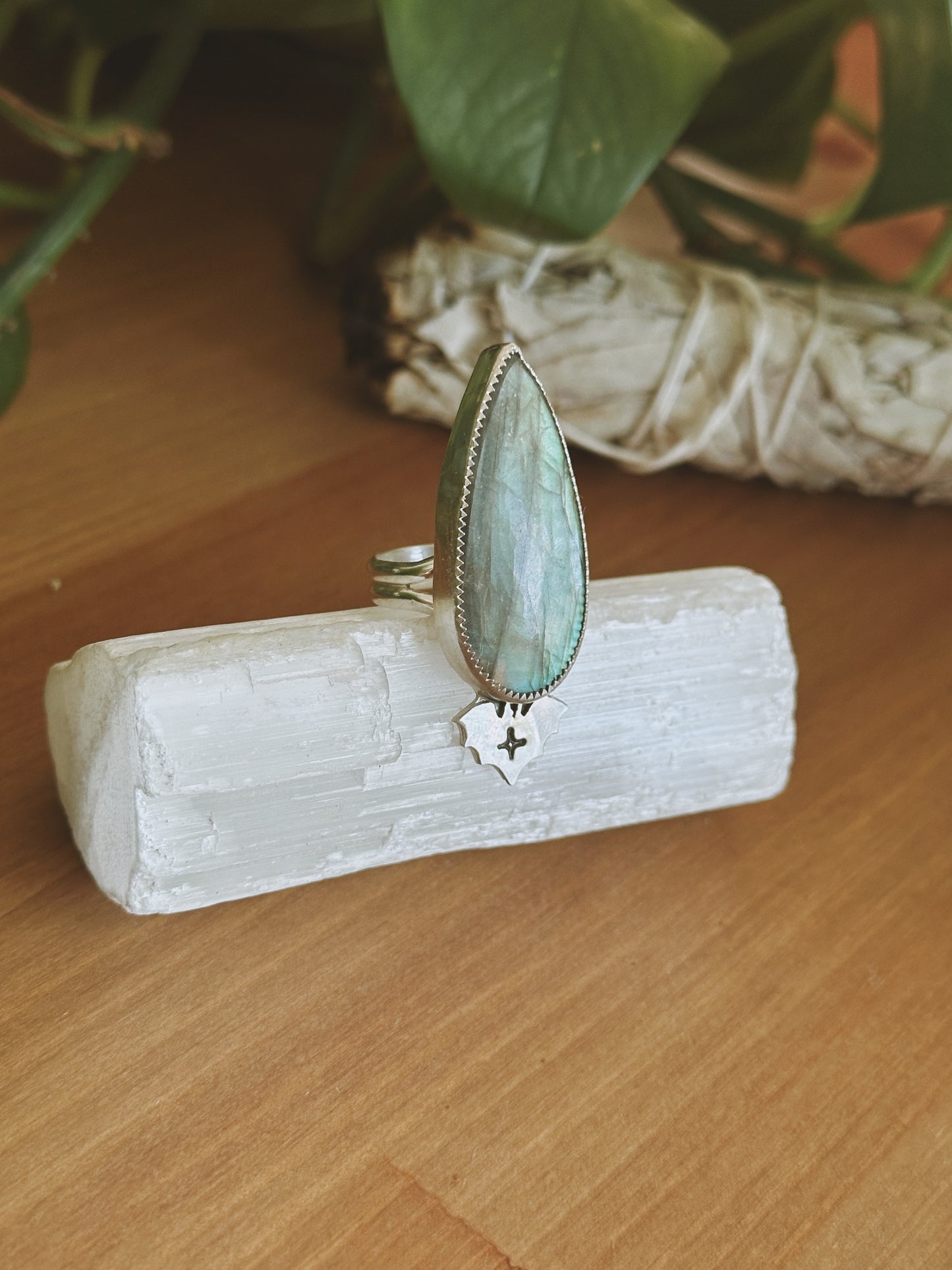 Labradorite Bat Ring