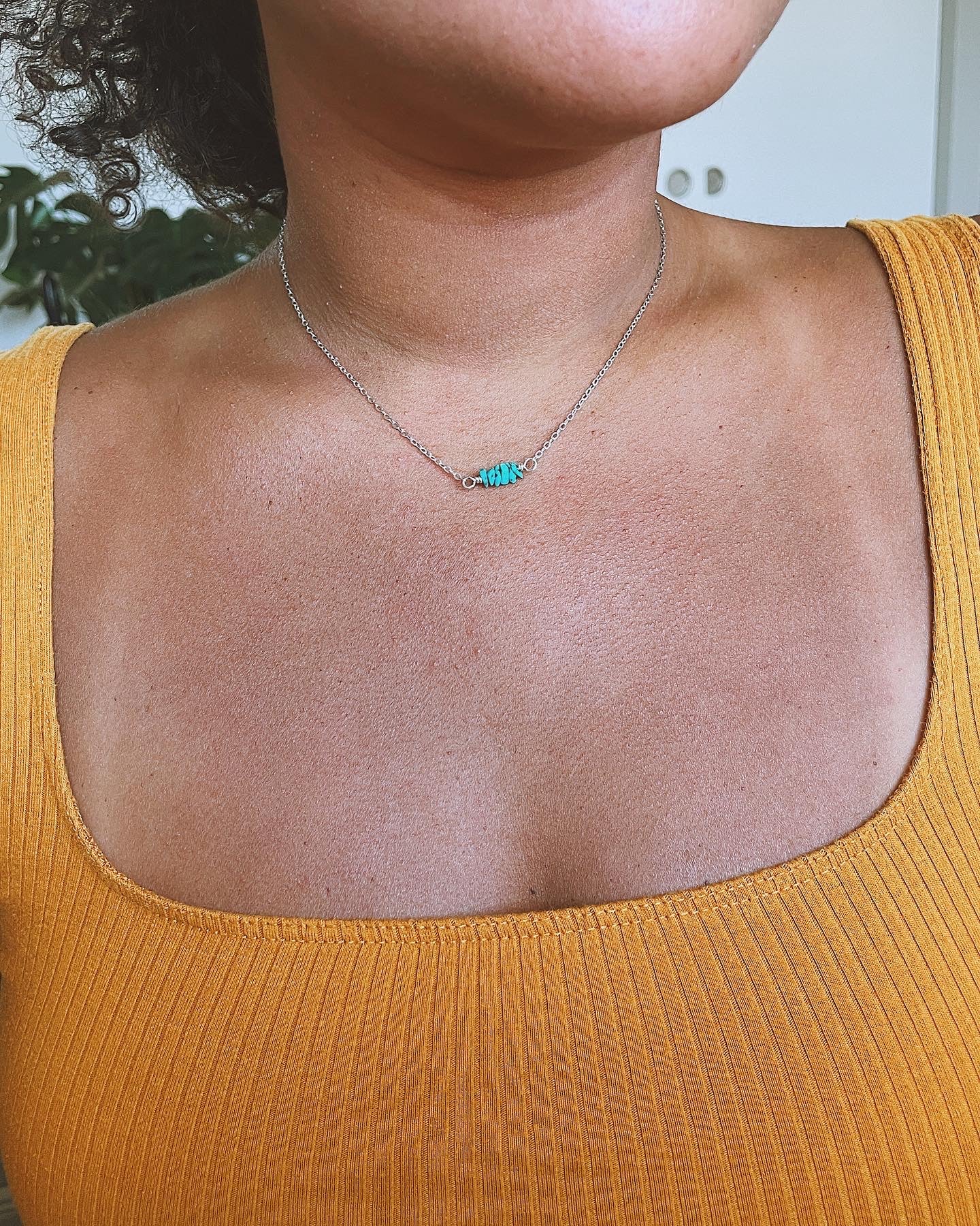 Turquoise Chip Necklace