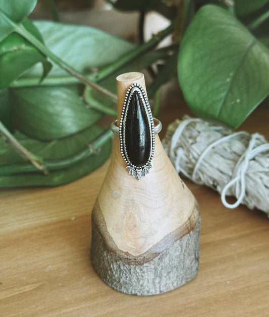 Pear Onyx Ring