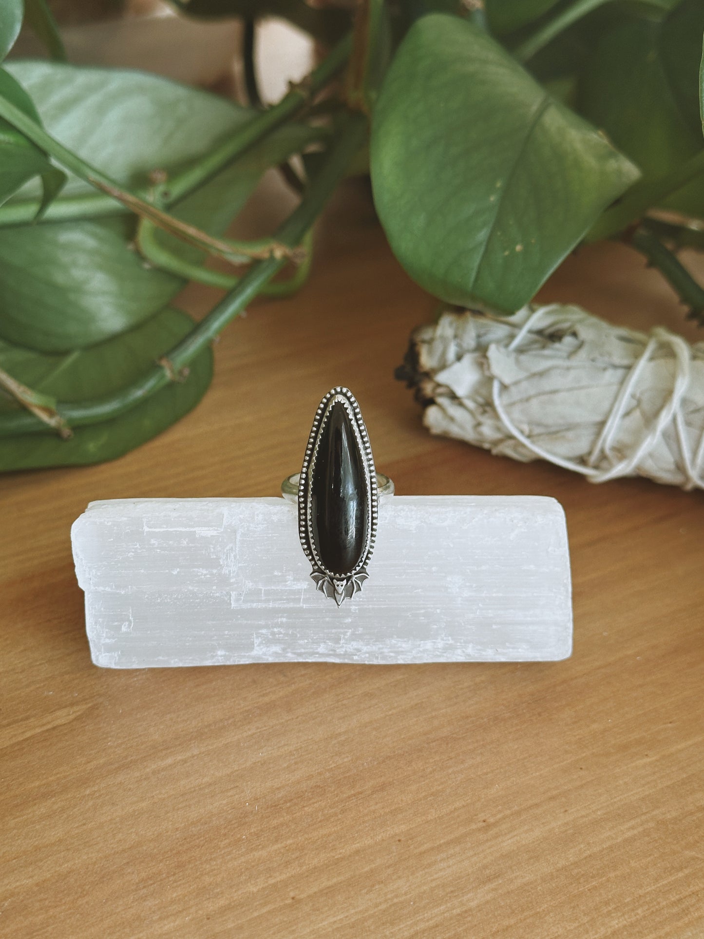 Pear Onyx Ring