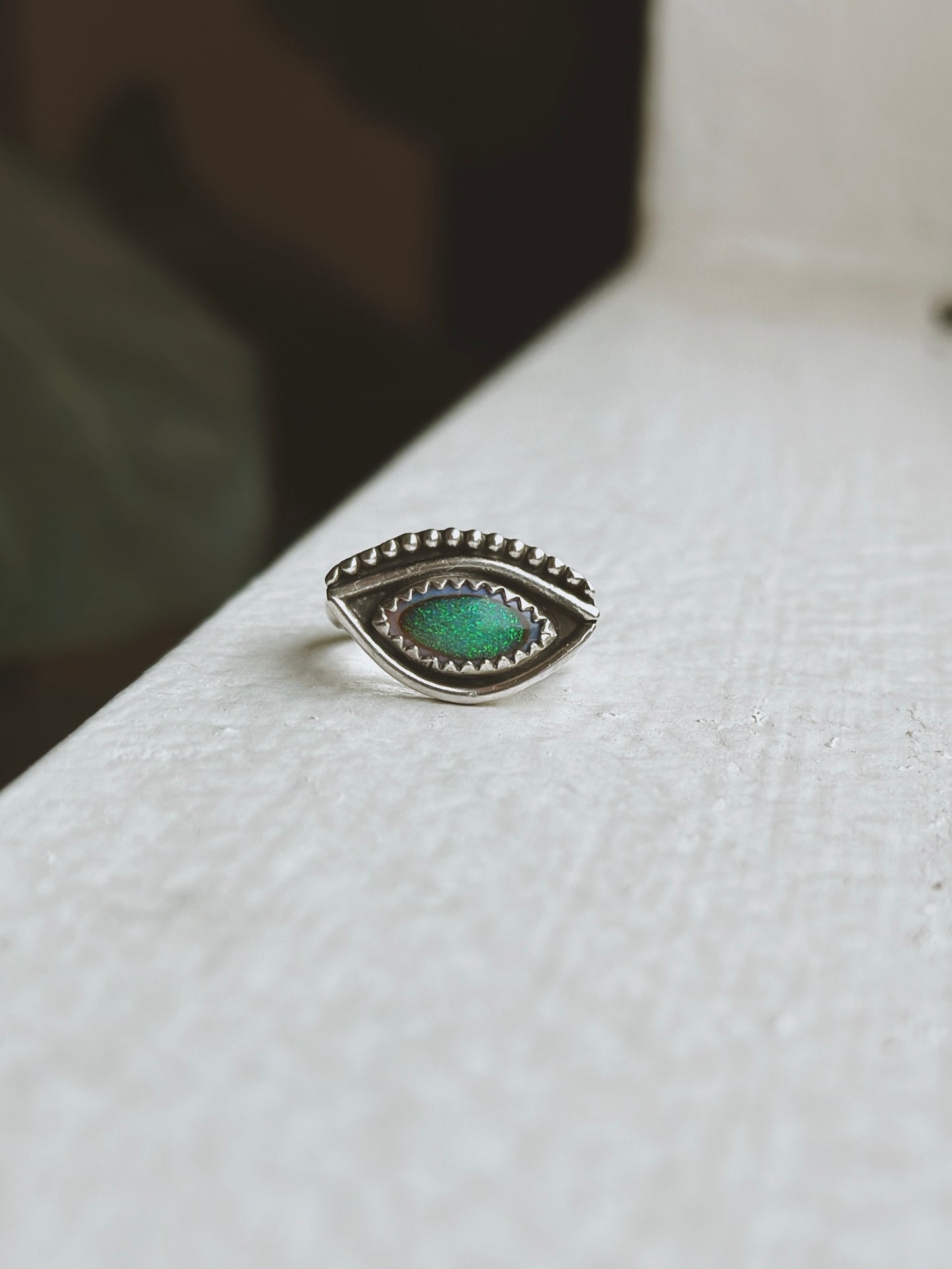 Evil Eye Opal Ring